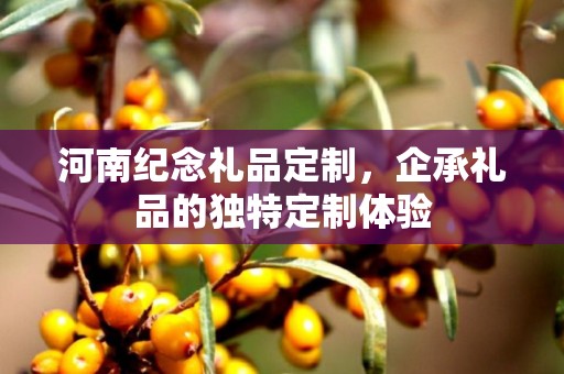 河南纪念礼品定制，企承礼品的独特定制体验