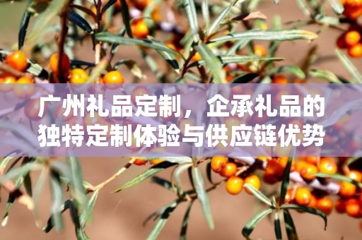 广州礼品定制，企承礼品的独特定制体验与供应链优势